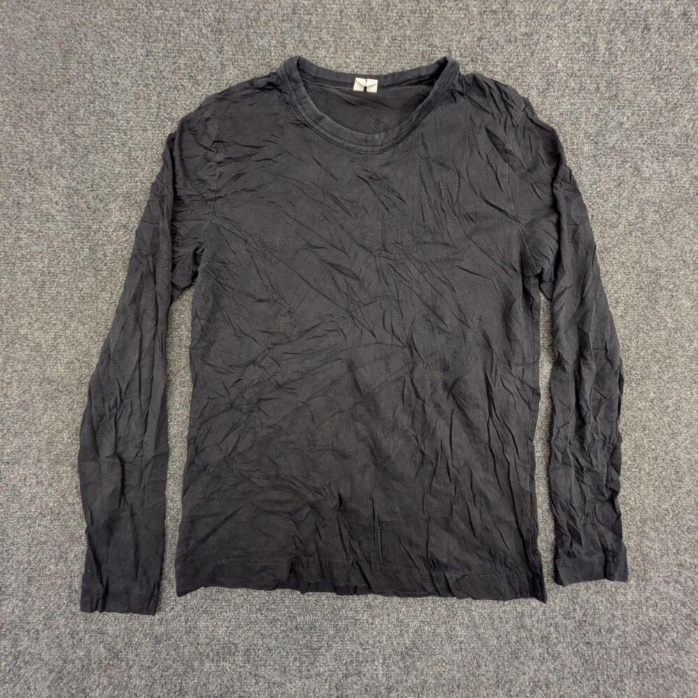 Arket T Shirt Mens M Dark Grey Long Sleeve Relaxed Fit Crew Neck Jersey Tee